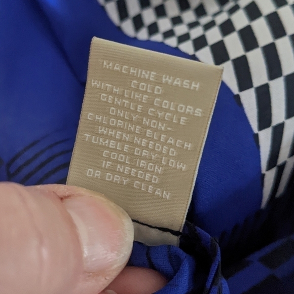 JOAN Vaas Geometric Sleeveless Maxi Dress Navy Yellow M - Picture 11 of 16